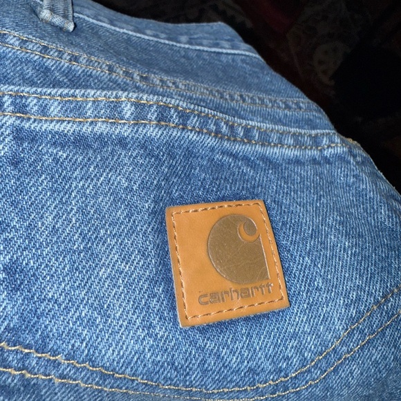 Vintage Carhartt Pants Mens 42x30 Jeans Denim Baggy Y2K Faded Distressed Work - Picture 4 of 4